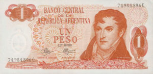 Argentina, 1 Peso, P287 Sign.3