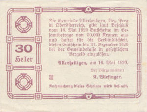 Austria, 30 Heller, FS 21b