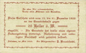 Austria, 20 Heller, FS 2a