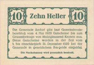 Austria, 10 Heller, FS 40a