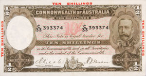 Australia, 10 Shilling, P20