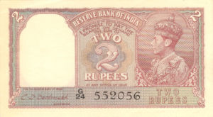 India, 2 Rupee, P17b