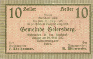 Austria, 10 Heller, FS 227a