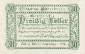 Austria, 30 Heller, FS 309II