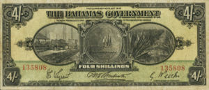 Bahamas, 4 Shilling, P2a, B102a