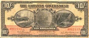 Bahamas, 10 Shilling, P3b, B103b