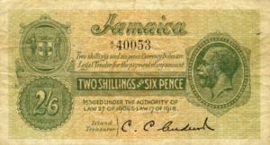 Jamaica, 2/6 Shilling and Pence, P27, B101