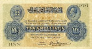 Jamaica, 10 Shilling, P30v2, B103b