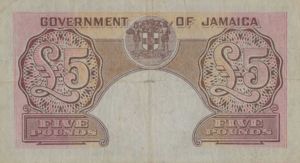 Jamaica, 5 Pound, P43v4, B112d