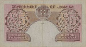 Jamaica, 5 Pound, P43v1, B112a