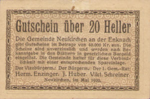 Austria, 20 Heller, FS 656a