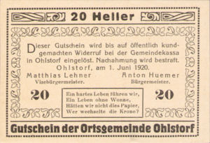 Austria, 20 Heller, FS 708f