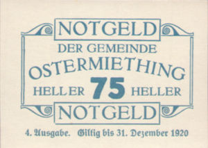 Austria, 75 Heller, FS 713IVa