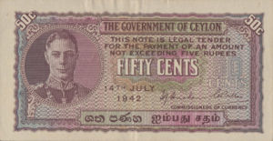 Ceylon, 50 Cent, P45a v2