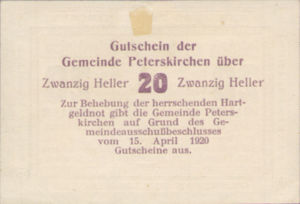Austria, 20 Heller, FS 736bC