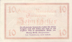 Austria, 10 Heller, FS 819Bb