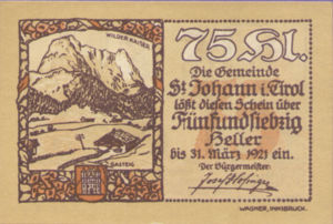 Austria, 75 Heller, FS 898f