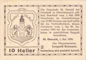 Austria, 10 Heller, FS 917