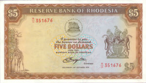 Rhodesia, 5 Dollar, P36b
