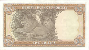 Rhodesia, 5 Dollar, P36b