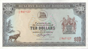 Rhodesia, 10 Dollar, P41a