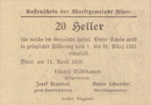 Austria, 20 Heller, FS 1261a