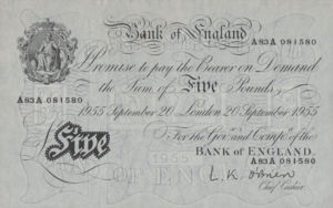 Great Britain, 5 Pound, P345