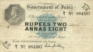 India, 2/8 Rupee/Anna, P2v2