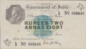 India, 2/8 Rupee/Anna, P2v5