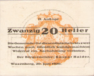 Austria, 20 Heller, FS 1144II