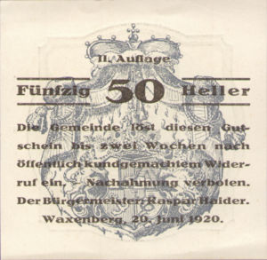 Austria, 50 Heller, FS 1144II