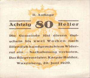 Austria, 80 Heller, FS 1144II