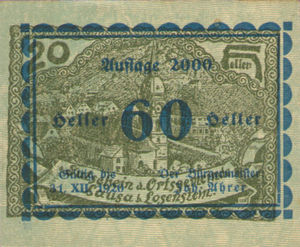 Austria, 60 Heller, FS 506IdD