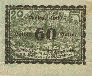 Austria, 60 Heller, FS 506IdF
