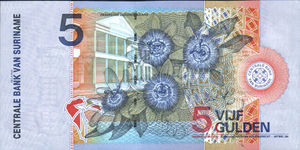 Suriname, 5 Gulden, P146