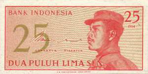 Indonesia, 25 Sen, P93