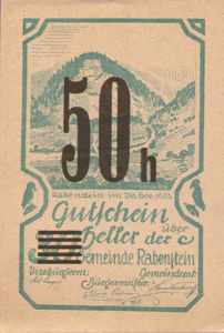 Austria, 50 Heller, FS 808SSIIh