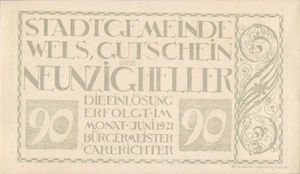 Austria, 90 Heller, FS 1167IIIa