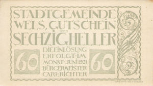 Austria, 60 Heller, FS 1167IIIe