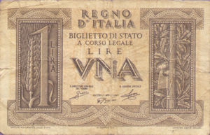 Italy, 1 Lira, P26