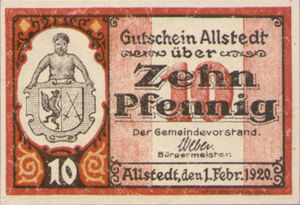 Germany, 10 Pfennig, A7.1b