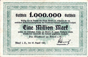 Germany, 1,000,000 Mark, 15a
