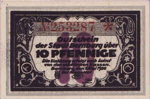 Germany, 10 Pfennig, B32.3a