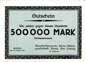 Germany, 500,000 Mark, 538c