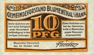 Germany, 10 Pfennig, B65.7b