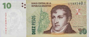 Argentina, 10 Peso, P354 I