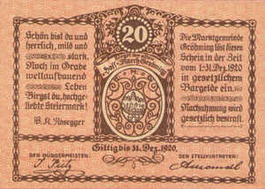 Austria, 20 Heller, FS 289a