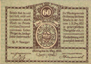 Austria, 60 Heller, FS 289b