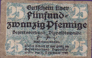 Germany, 25 Pfennig, D22.3b