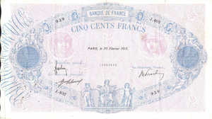 France, 500 Franc, P66g, 30-22